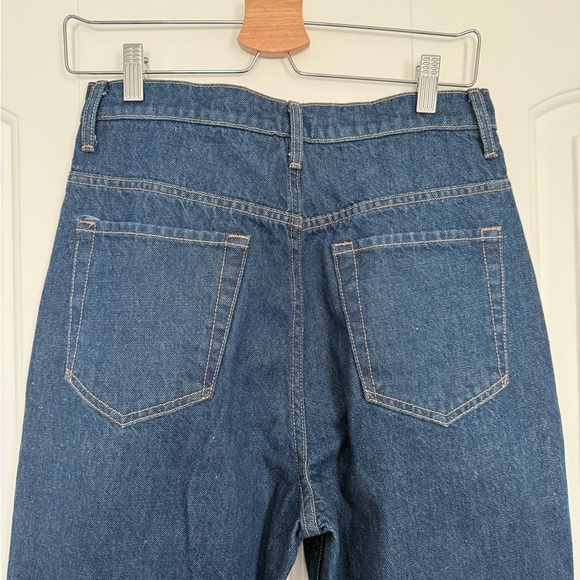 Mother Snacks High Waisted Twizzy Barrel Leg Ankle Jeans in Cold Brew size 27 - Picture 6 of 7
